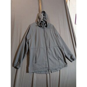 Kirkland Signature women's hooded anorak jacket in gray size‎ large